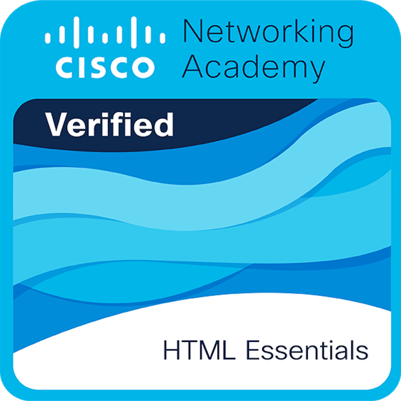 HTML Essentials Certification Badge